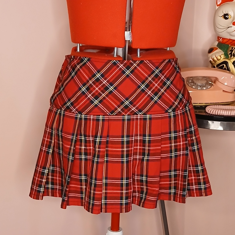 Red Plaid Skirt
